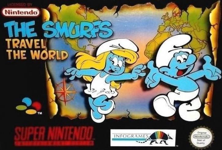 De Smurfen Ontdekken de Wereld (Super Nintendo), Spelcomputers en Games, Games | Nintendo Super NES, Gebruikt, Verzenden