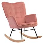 Schommelstoel met Armleuningen – Roze - Comfortabel Design, Huis en Inrichting, Verzenden, Nieuw