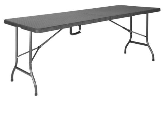 Rattan Rechthoekige Inklapbare Tafel Zwart 1829x743x728mm..., Zakelijke goederen, Horeca | Keukenapparatuur, Verzenden