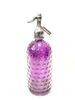 Fles - viooltje purper uit geslepen glas en loodgieter, Antiek en Kunst