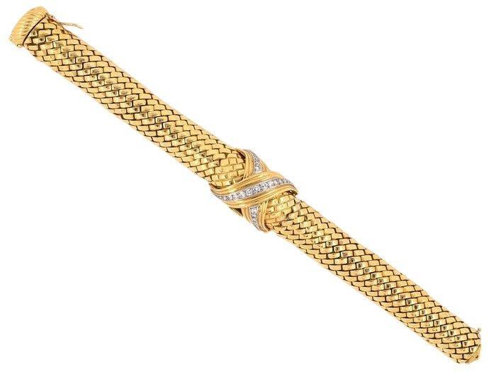 Armband - 18 karaat Geel goud, 18K Geel Goud en Diamant, Sieraden, Tassen en Uiterlijk, Armbanden
