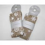 Actie juteband jute winterse opdruk 200cm. x +/-60 mm -, Ophalen of Verzenden, Nieuw