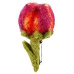 Vilten Broche Tulp Paars/Geel/Rood - 8cm NIEUW, Ophalen of Verzenden, Nieuw