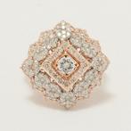 Statement ring - 14 karaat Witgoud - 1.32ct. tw. Diamant