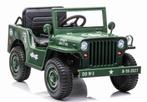 Jeep Army, Willys  jeep, 4wd, eva, leder, BlueTooth, JH-103, Kinderen en Baby's, Nieuw, Ophalen of Verzenden