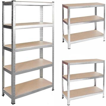 Modern zwart opbergrek met 5 planken - Ideaal voor woonka...