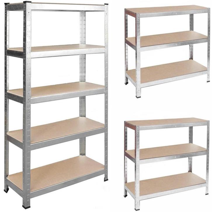 Modern zwart opbergrek met 5 planken - Ideaal voor woonka..., Huis en Inrichting, Kasten | Kledingkasten, Nieuw, Ophalen of Verzenden