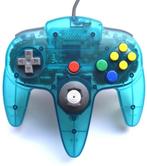 Nintendo 64 Controller Blauw/Transparant (Nintendo 64), Spelcomputers en Games, Gebruikt, Verzenden