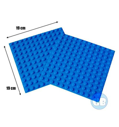 Bouwplaat blauw – 19 x 19 cm – 2 stuks, Kinderen en Baby's, Speelgoed | Duplo en Lego, Nieuw, Verzenden