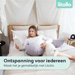 2dekans | Litollo Zwangerschapskussen – J-vorm & Ergonomisch, Ophalen of Verzenden, Zo goed als nieuw, Grijs