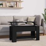 vidaXL Salontafel 101x49x52 cm bewerkt hout zwart, Minder dan 50 cm, 100 tot 150 cm, 50 tot 75 cm, Verzenden