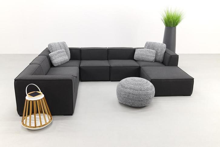 VDG Liberty Sunbrella - Sooty - Loungeset 7-delig incl., Tuin en Terras, Tuinsets en Loungesets, Loungeset, Nieuw, Overige materialen