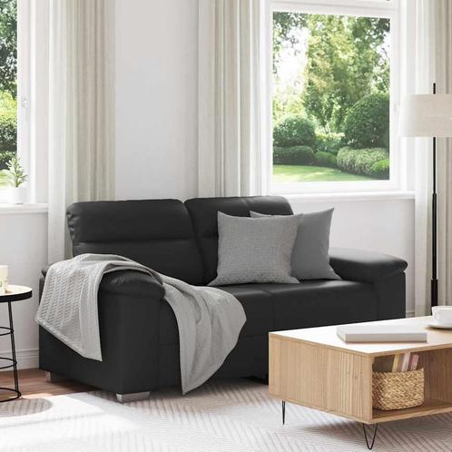 vidaXL Tweezitsbank 120 cm kunstleer zwart, Huis en Inrichting, Banken | Bankstellen, Nieuw, Leer, Tweepersoons, Verzenden