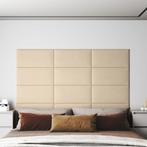 vidaXL Wandpanelen 12 st 2,16 m² 60x30 cm stof crèmekleurig, Verzenden, Nieuw
