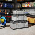 TRUUSK Gereedschapskoffer 3-delige Set - Leeg Met Afneembaar, Doe-het-zelf en Verbouw, Bouwketen en Schaftketen, Verzenden, Nieuw