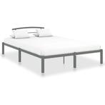 vidaXL Bedframe metaal grijs 120x200 cm, Verzenden, Nieuw, Twijfelaar, 120 cm