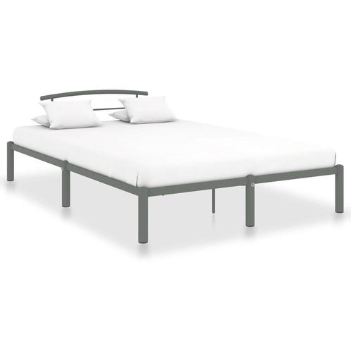 vidaXL Bedframe metaal grijs 120x200 cm, Huis en Inrichting, Slaapkamer | Bedden, 120 cm, 200 cm, Grijs, Twijfelaar, Nieuw, Metaal