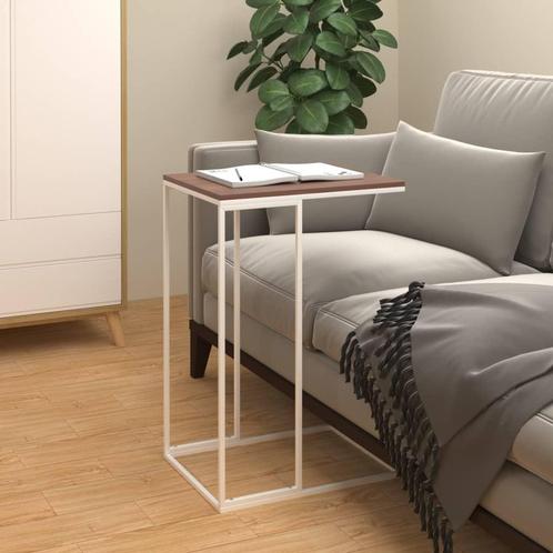 vidaXL Bijzettafel 40x30x59 cm bewerkt hout wit, Huis en Inrichting, Tafels | Salontafels, 50 tot 100 cm, Nieuw, Overige houtsoorten