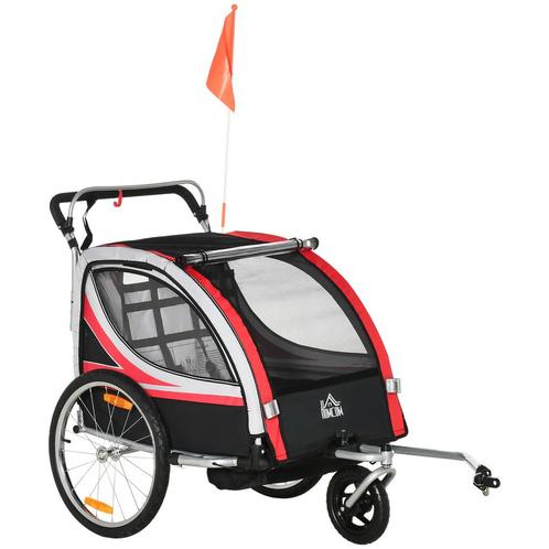 TRUUSK Kinderfietsaanhanger 2 In 1 Met Vering, Mesh-deur, 36, Fietsen en Brommers, Fietsaccessoires | Aanhangers en Karren, Nieuw