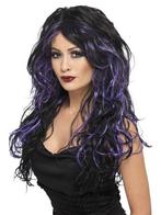 Gothic bruid pruik paars/zwart, Kleding | Dames, Ophalen of Verzenden, Nieuw