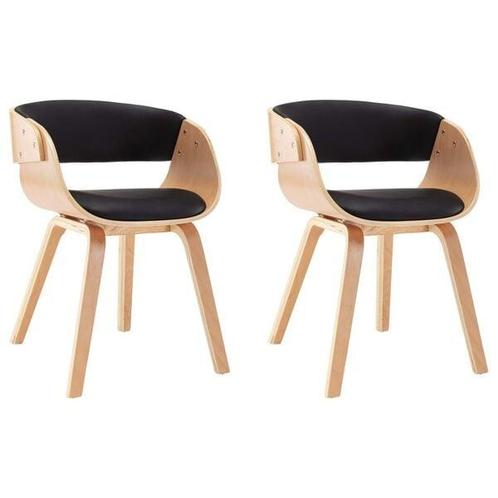 Eetkamerstoelen (2) Gebogen Hout - Tweedekansje - Profite..., Huis en Inrichting, Stoelen, Twee, Zwart, Nieuw, Ophalen of Verzenden