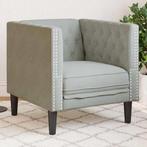 vidaXL Chesterfield Bank Stoel Lichtgrijs 71 x 74.5 x 70.5, Verzenden, Nieuw, Stof, Minder dan 150 cm