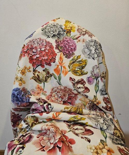 Bloemenstof Hortensia Paradijs Tijdperk Mid exclusief, Antiek en Kunst, Antiek | Kleden en Textiel