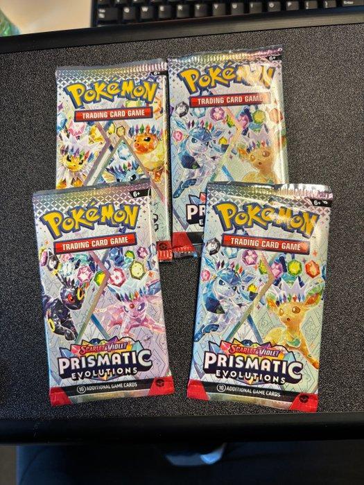 Pokémon - 4 Booster pack - Prismatic Evolutions 4-Pack Lot -, Hobby en Vrije tijd, Verzamelkaartspellen | Pokémon