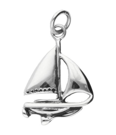 Zilveren Zeilboot kettinghanger, Sieraden, Tassen en Uiterlijk, Kettinghangers, Verzenden