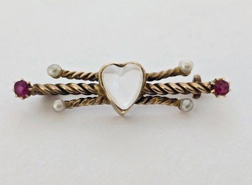 Zonder Minimumprijs - Broche - 14 karaat Geel goud -, Sieraden, Tassen en Uiterlijk, Antieke sieraden