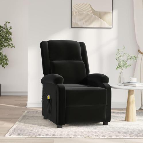vidaXL Massagestoel elektrisch verstelbaar fluweel zwart, Sport en Fitness, Massageproducten, Nieuw, Verzenden