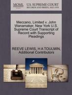 9781270196242 Meccano, Limited V. John Wanamaker, New Yor..., Nieuw, Reeve Lewis, Verzenden