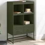 vidaXL buffetkast 68x39x111,5 cm staal olijfgroen, Huis en Inrichting, Kasten | Buffetkasten, Verzenden, 100 tot 150 cm, Nieuw