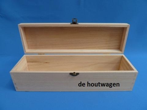 houten wijnkist enkel of dubbel voor 2 flessen., Huis en Inrichting, Woonaccessoires | Wijnrekken, Nieuw, Hout, Minder dan 50 cm