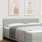 vidaXL Fluwelen Hoofdbord Geruit Lichtgrijs 180 cm Fluweel, Huis en Inrichting, Slaapkamer | Bedden, Verzenden, Nieuw, Stof