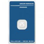 Palladium - Argor Heraeus 1 gram baar, Verzenden, Losse munt