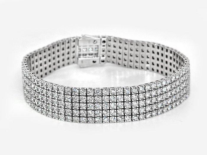 Armband - 14 karaat Witgoud - 10.29ct. tw. Diamant, Sieraden, Tassen en Uiterlijk, Armbanden