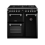 Stoves Richmond D900 DF GTG Deluxe 90 cm gasfornuis Zwart, 60 cm of meer, Nieuw, Ophalen of Verzenden, Energieklasse A of zuiniger