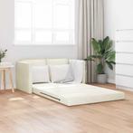 vidaXL Vloerslaapbank met kussen Crème 122 x 70 x 60 cm, Huis en Inrichting, Banken | Bankstellen, Verzenden, Nieuw, Minder dan 150 cm