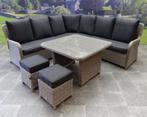 Bilbao hoek dining loungeset 6 delig grijs, Tuin en Terras, Tuinsets en Loungesets, Ophalen of Verzenden, Nieuw, Wicker