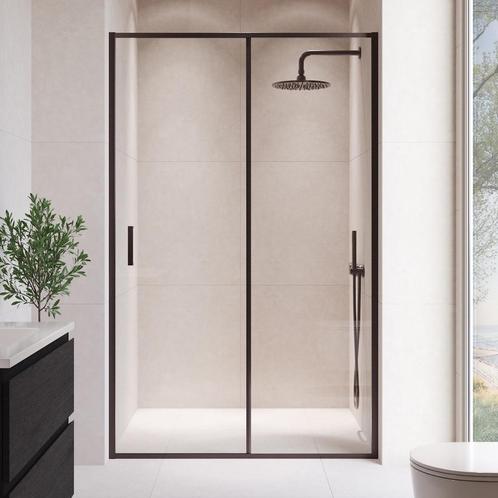 Douchewand Calgary 120 x 190 cm Zwart – Transparant 8 mm, Doe-het-zelf en Verbouw, Sanitair, Nieuw, Douche, Verzenden