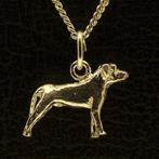 Gouden Ca Canario oren ongecoupeerd ketting hanger - klein, Verzenden, Nieuw