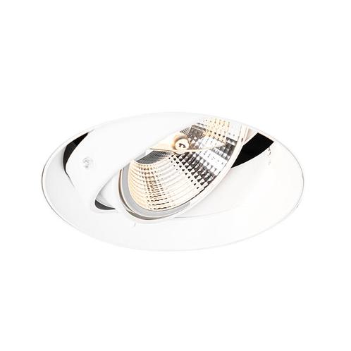 Moderne inbouwspot wit GU10 AR111 rond trimless - Oneon, Huis en Inrichting, Lampen | Spots, Nieuw, Metaal of Aluminium