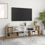 vidaXL Tv-meubel 149x30x52 cm spaanplaat wit en sonoma, Huis en Inrichting, Kasten | Televisiemeubels, Nieuw, Verzenden