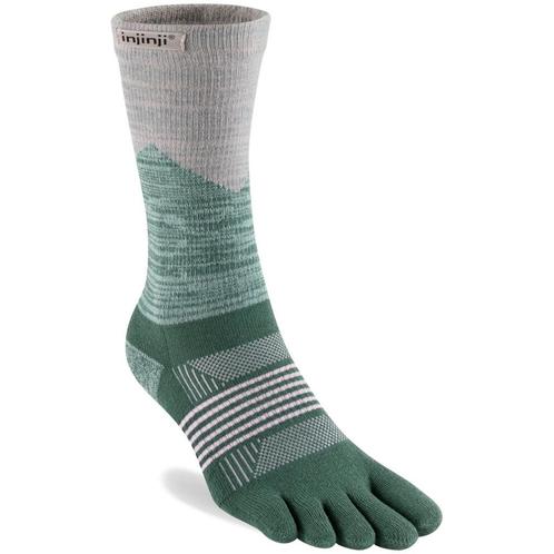 Injinji Womens Trail Midweight Crew  Groen/Grijs - 35-40, Sport en Fitness, Bergsport en Wandelen, Kleding, Nieuw, Verzenden