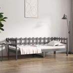 vidaXL Slaapbank 90x190 cm massief grenenhout grijs, 90 cm, Eenpersoons, Verzenden, Nieuw