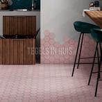 Vloertegel hexagon 11,6x10,1 mat roze vloertegel, Nieuw, Keramiek, Ophalen of Verzenden, Vloertegels
