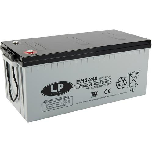 Landport (LP) AGM EV12-240 deep cycle accu 12 v 240 Ah VRLA, Caravans en Kamperen, Camper-accessoires, Nieuw, Ophalen of Verzenden