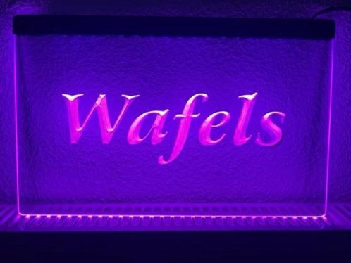 Wafels wafel neon bord lamp LED verlichting reclame lichtbak, Verzamelen, Merken en Reclamevoorwerpen, Nieuw, Verzenden