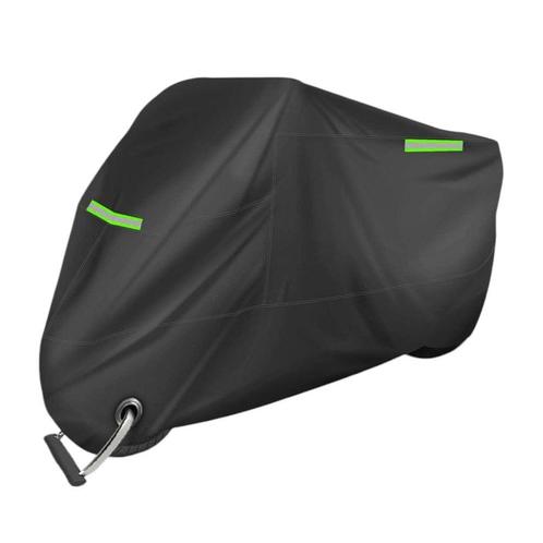 Motorhoes - Waterafstotend - 245 x 125 cm - Zwart met Groene, Motoren, Accessoires | Overige, Nieuw, Verzenden